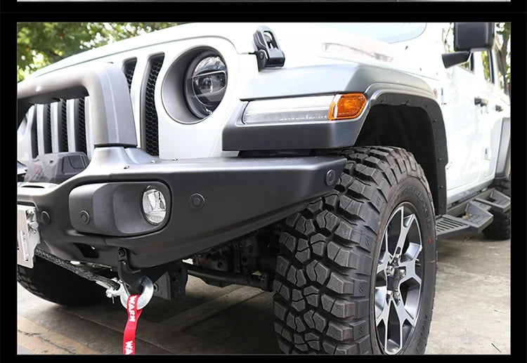 JK JL JT 2007-2023 AEV Style Front Bumper Bar Stell Modify Part Car