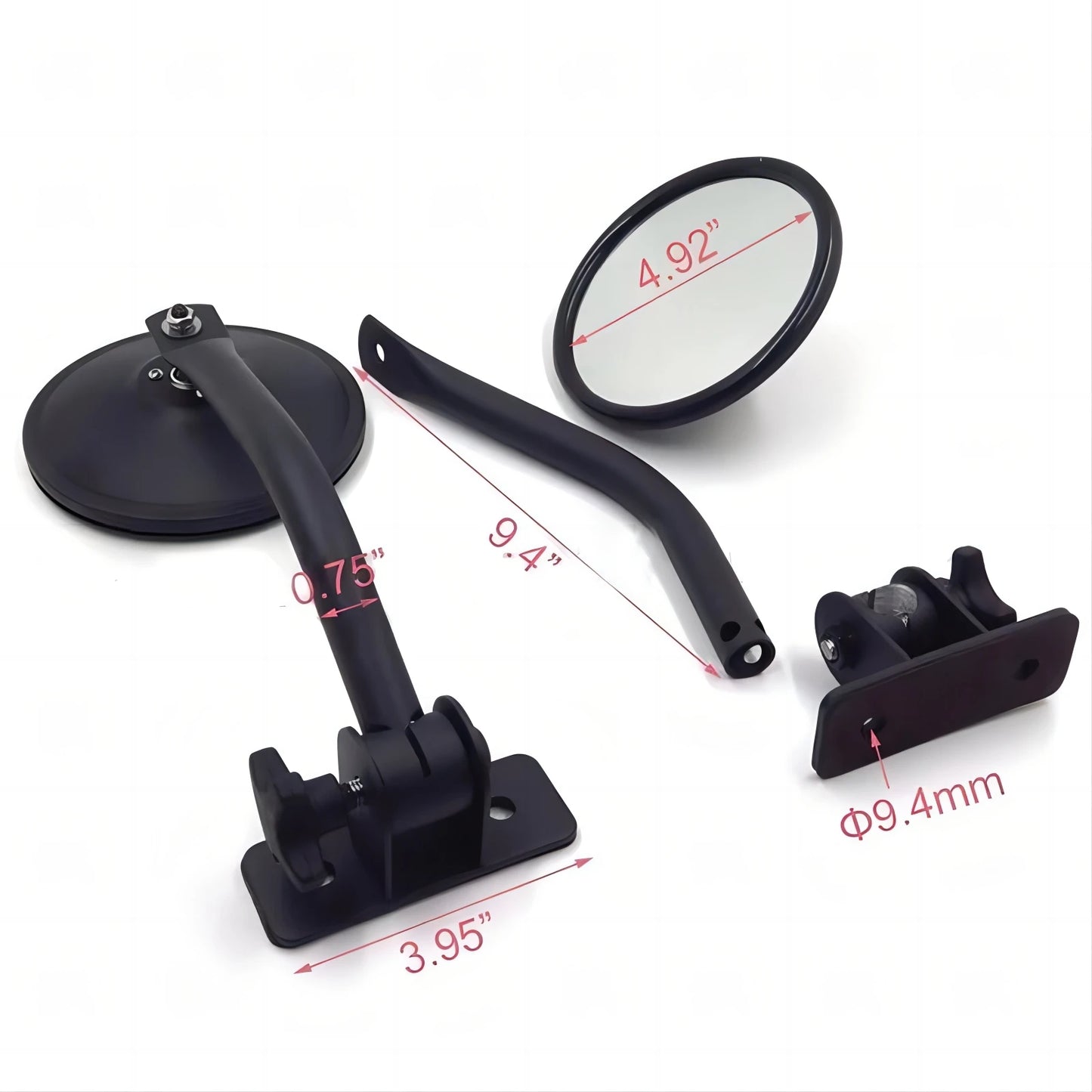 Car Side Door Rearview Mirror Adjustable Shape Angle Lens Blind Spot Exterior For Jeep Wrangler TJ JK 1997-2018 Car Styling