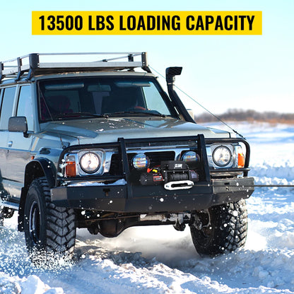 VEVOR 13500 LBS 12V Electric Winch Synthetic Tow Rope Winch 24M/92FT Lifting Hoist for 4X4 Car Trailer ATV Truck Off Road Boat