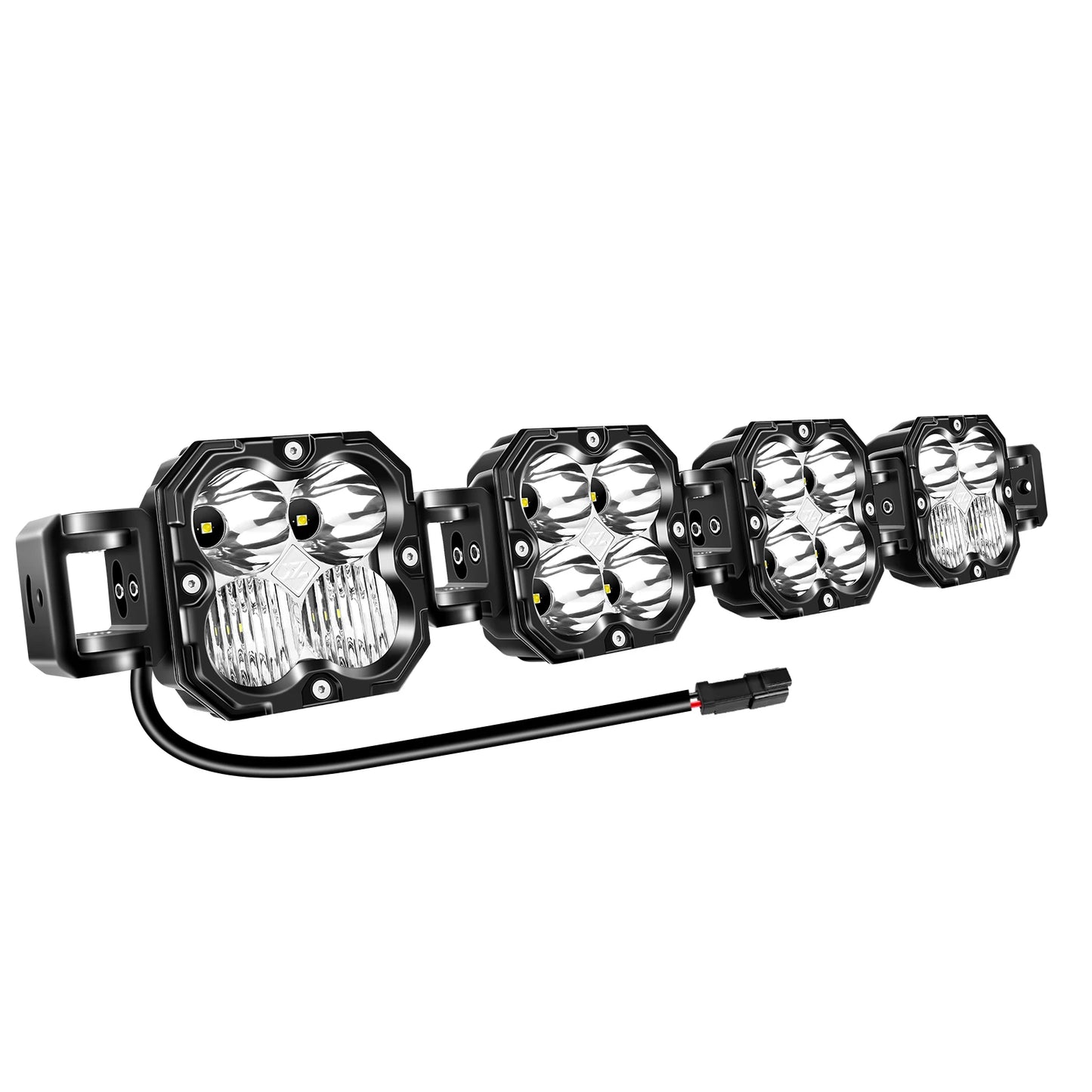 20-52 Inch 30W Cube LED Pod Light Spot Flood Combo Beam Work Lights,5500K Car Off-Road Driving Lamp for ATV,UTV,Truck,Motorcycle