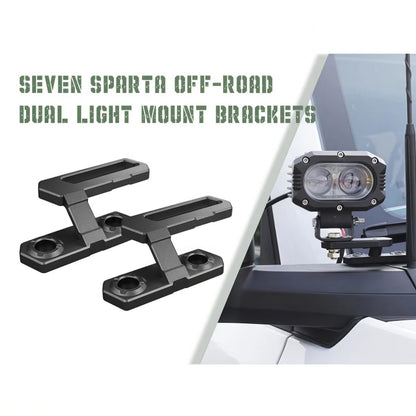 1 Pair Seven Sparta Dual A-Pillar Light Mount Off-Road Ditch Lights Mounting Brackets For Ford Bronco Accessories 2/4 Door 21-25