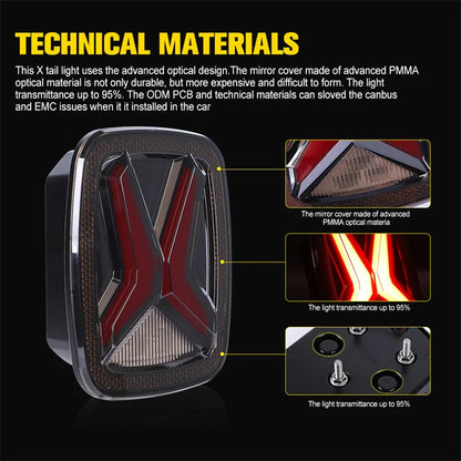 DOT E-mark Approved Car Light Assembly Led Tail Lamp For Jeep Wrangler CJ TJ YJ Smoked Brake Reverse light Daytime Running Light