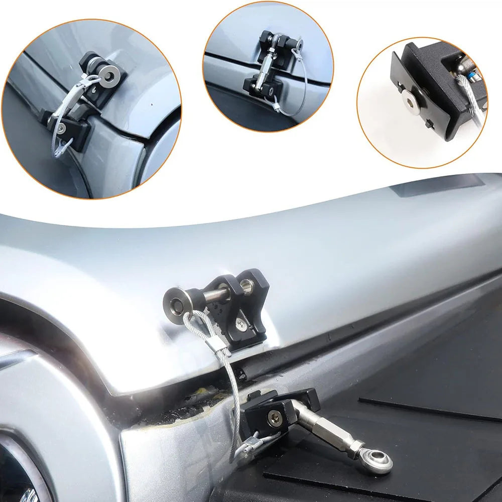 1 Pair Hood Latches Hood Catch for Jeep Wrangler JK/JKU 2007-2017,JL/JLU 2018-2022 Gladiator 2020-2022,Car Exterior Retro Style