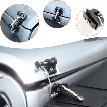 1 Pair Hood Latches Hood Catch for Jeep Wrangler JK/JKU 2007-2017,JL/JLU 2018-2022 Gladiator 2020-2022,Car Exterior Retro Style