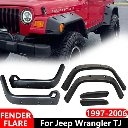 4X4 Off Road Mud Guard Fender Flares For Jeep Wrangler TJ 1997-2006 Wheel Arch Extensions Kits Mudguards Car Accessories