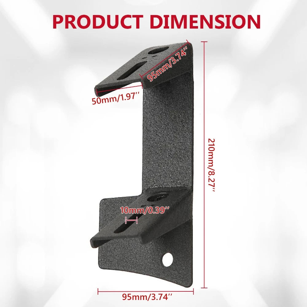 2Pcs A-pillar LED/HID Work Light Brackets Driving Lamp Auxiliary Spotlight Holder 10mm Bolts For Jeep Wrangler JK 2007-2017