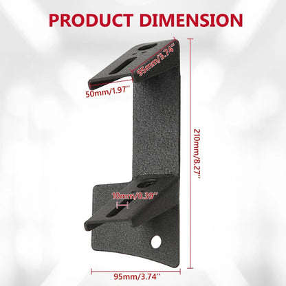 2Pcs A-pillar LED/HID Work Light Brackets Driving Lamp Auxiliary Spotlight Holder 10mm Bolts For Jeep Wrangler JK 2007-2017