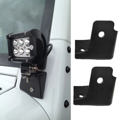 Car Universal LED Work Light A Pillar Hood Mounting Bracket Holder Base for Jeep Wrangler TJ JK 1997-2017 Exterior Parts