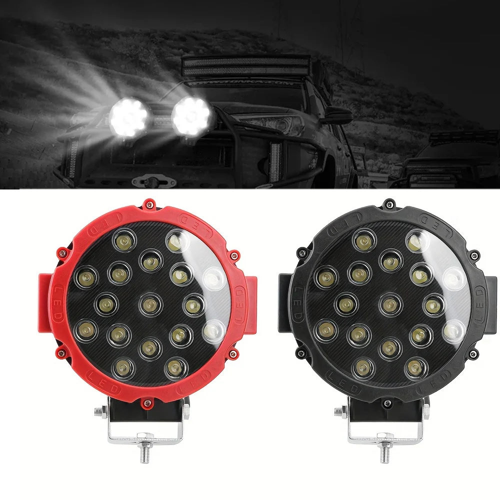 12V 51W Bright LED Light Off Road 4x4 Spotlight Car Headlight Work Spot Lamp