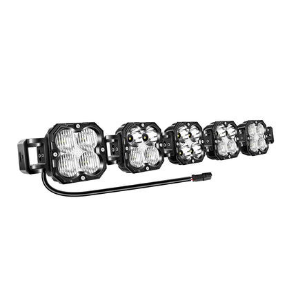 20-52 Inch 30W Cube LED Pod Light Spot Flood Combo Beam Work Lights,5500K Car Off-Road Driving Lamp for ATV,UTV,Truck,Motorcycle