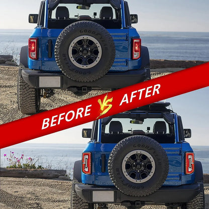 LED Tail Light For Ford Bronco 2021-2023  Rear Running Lamp  Brake   Reverse Dynamic Turn Signal