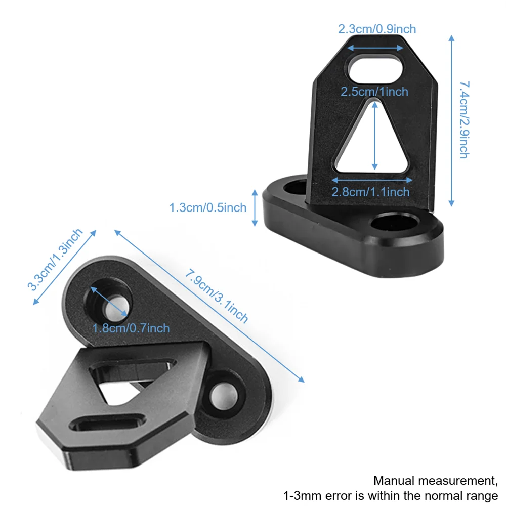 2pcs JK A-pillar Mounting Bracket for 2007-2017 Wrangler JK Aluminum Bracket for Off-Road LED Fog Light Work Light