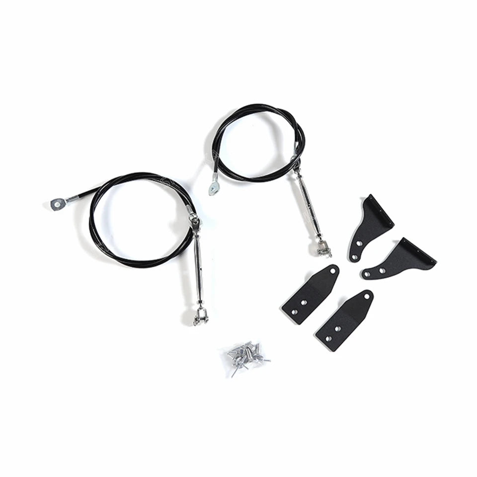 SHINEKA Car Hood Obstacle Eliminate Rope Branch Brush Line Limb Riser Kit for Jeep Wrangler TJ 1997-2006 Accessories