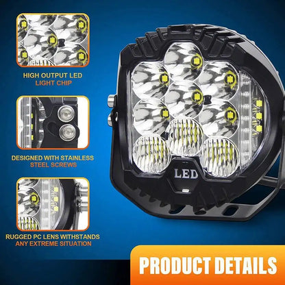 3'' 5'' 7'' Automobile LED Sport Work Lamps 4X4 Vehicle Auxiliary Lights Led 7 INCH Combo Driving Lamp Headlamp