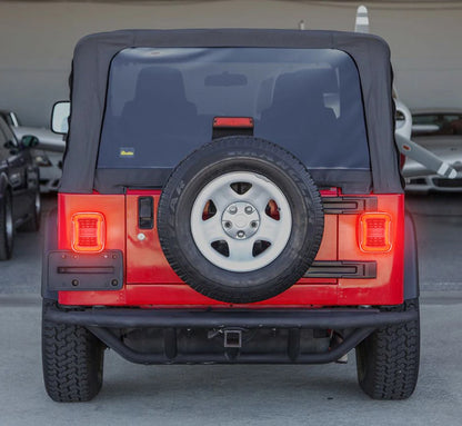 TJ YJ Taillights Replacement For Jeep Wrangler 1987-2006 LED Square Dynamic Amber Turn Signal/Tail Running/Brake/Backup Lights