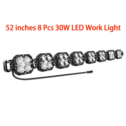 20-52 Inch 30W Cube LED Pod Light Spot Flood Combo Beam Work Lights,5500K Car Off-Road Driving Lamp for ATV,UTV,Truck,Motorcycle