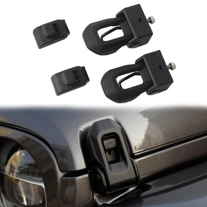1 Set Engine Hood Latch Lock Catches Kits for Jeep Wrangler JK 2007-2017 Wrangler JL Unlimited 2018-Later Metal Car Accessories