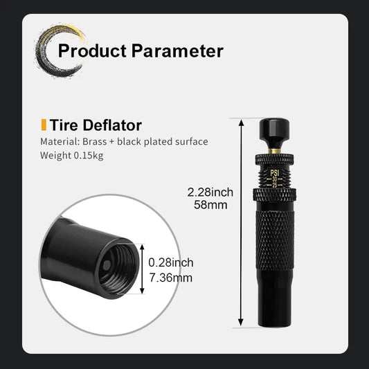 4pcs Tire Pressure Reduction Kit 10-30 PSI/0.7-2.1 BAR Auto-Stop Deflator Valve Set for Offroad Motorcycle SUV and Truck Tires