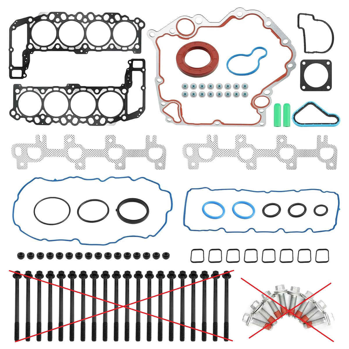 HS26157PT head gasket set missing bolts kit