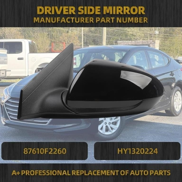 Hyundai Elantra Driver Side Mirror (2017–2020)
