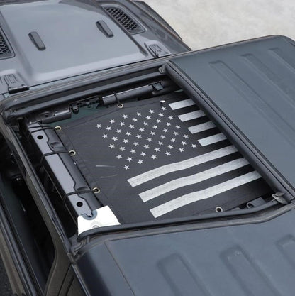 Jeep JL Sunshade Mesh Top - JeCar Mesh Top Sun Shade JL Front Sunshade UV Protection for 2018-2023 Jeep Wrangler JL
